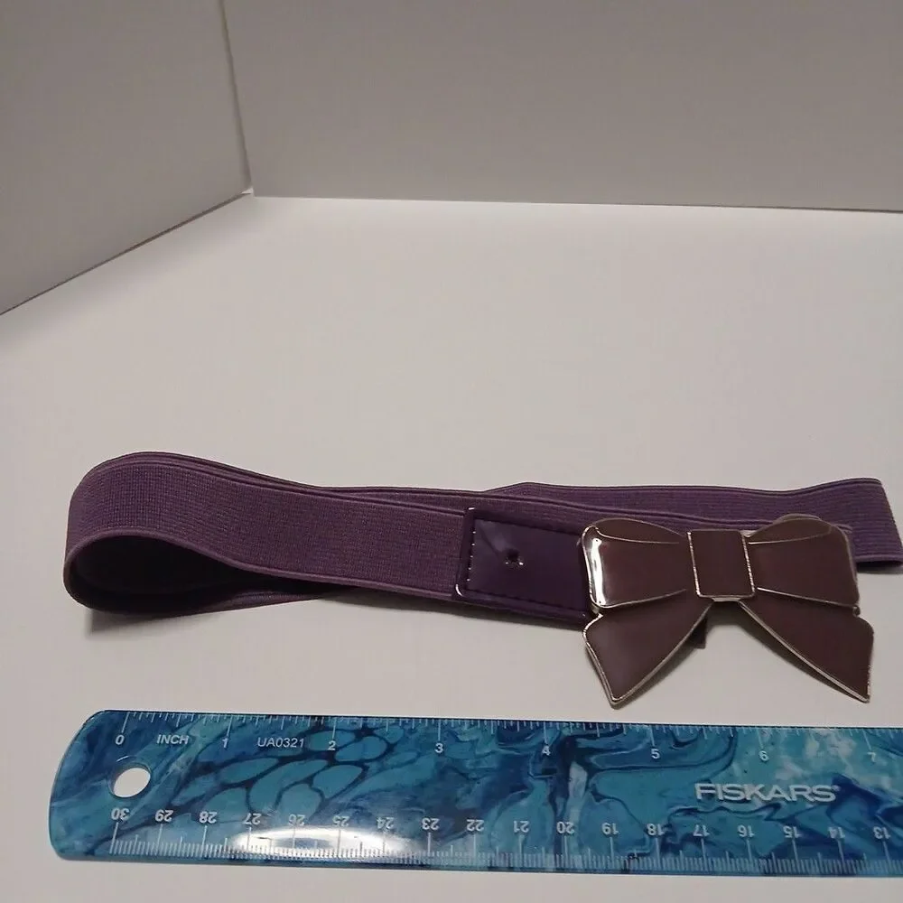 Purple Bow Metal Buckle Belt Size Medium